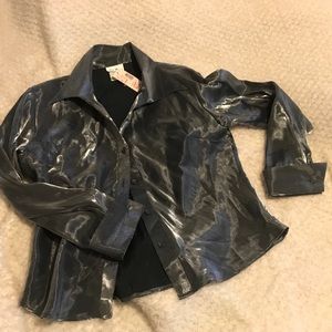 NWT Anne Charles Shimmering Button Down Size XL